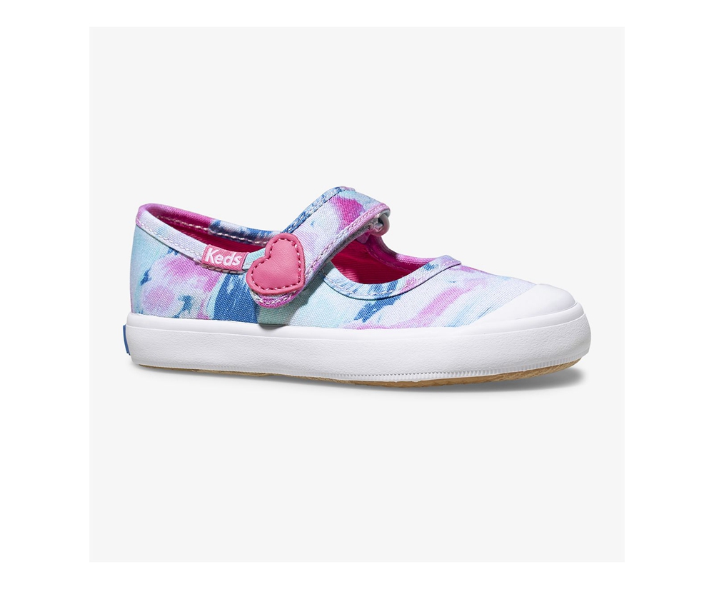 Slip Ons Keds Enfant Blanche/Rose - Harper - 702-RIJUEO